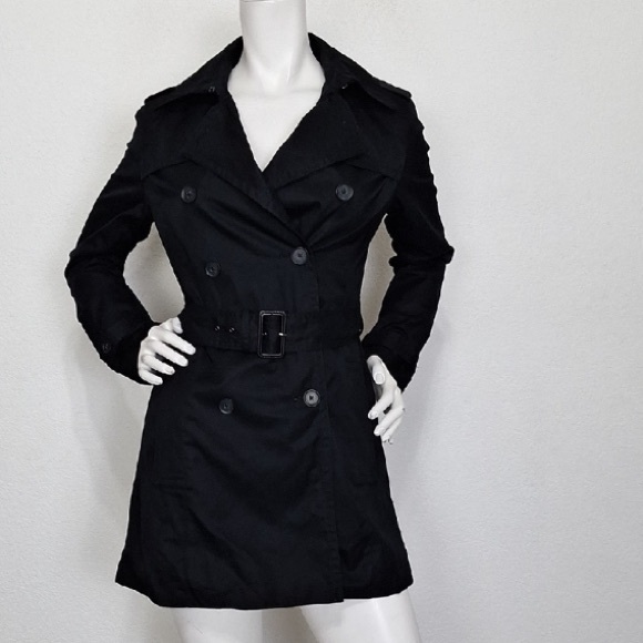 Banana Republic Factory Jackets & Blazers - Banana Republic Black Capsule Career Wear Preppy Double Breasted Trench Coat- S